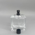 Empty Square Glass Perfume Bottle with Spray Pump