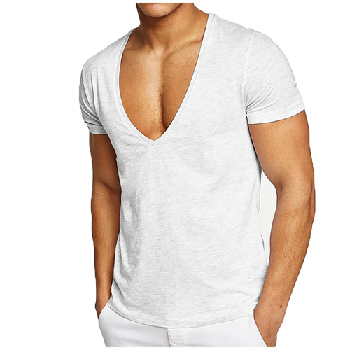 Deep V Neck T Shirt